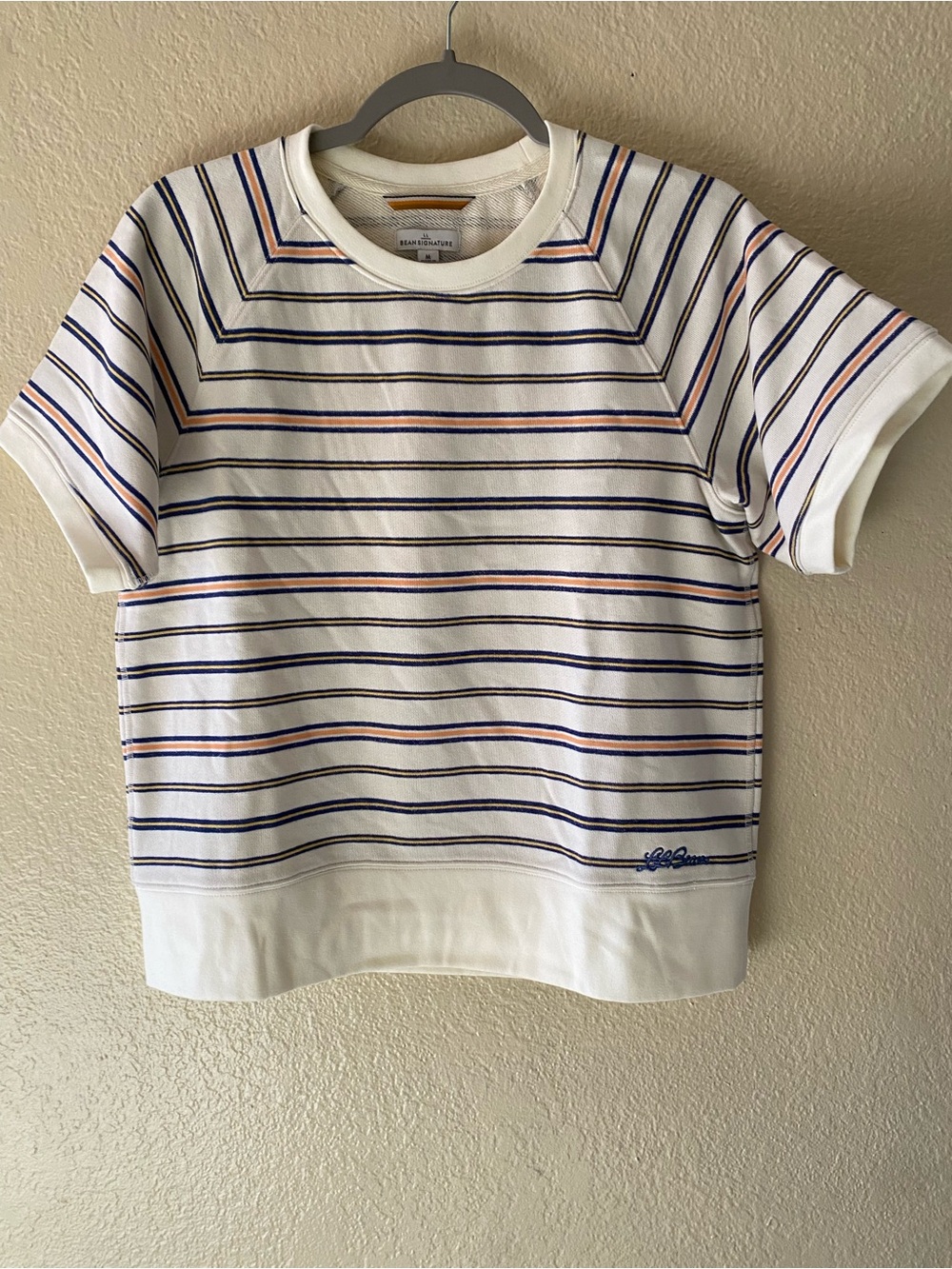 NWT LL Bean Signature Heritage Striped Boxy Sweatshirt